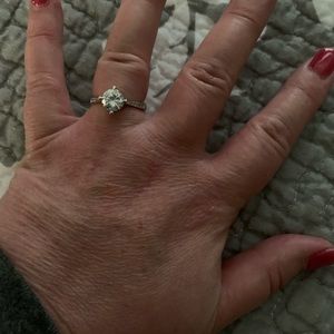 Beautiful .925 CZ Solitaire Engagement Ring